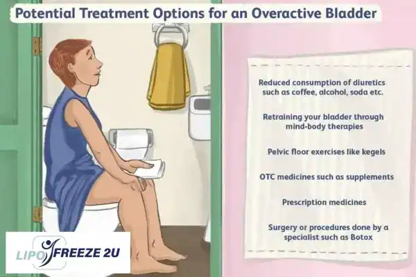 image of woman on toilet because of an overactive bladder Greenwich