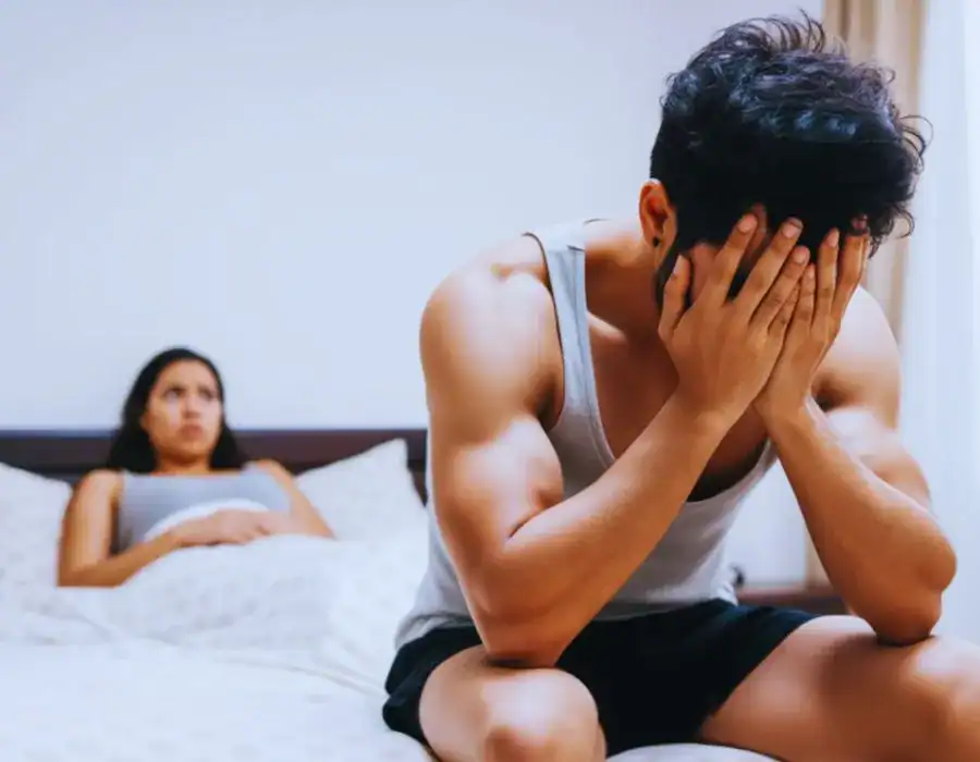 Image of upset man in need of erectile dysfunction treatment Greenwich